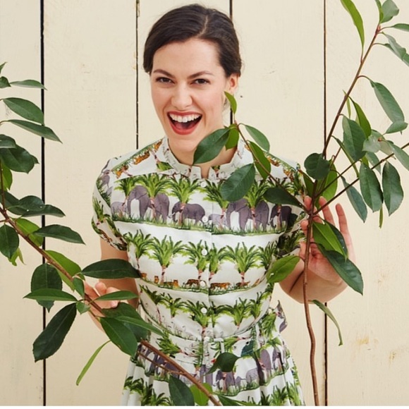 Tropical Print Dress - Picture 5 of 16